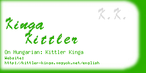 kinga kittler business card